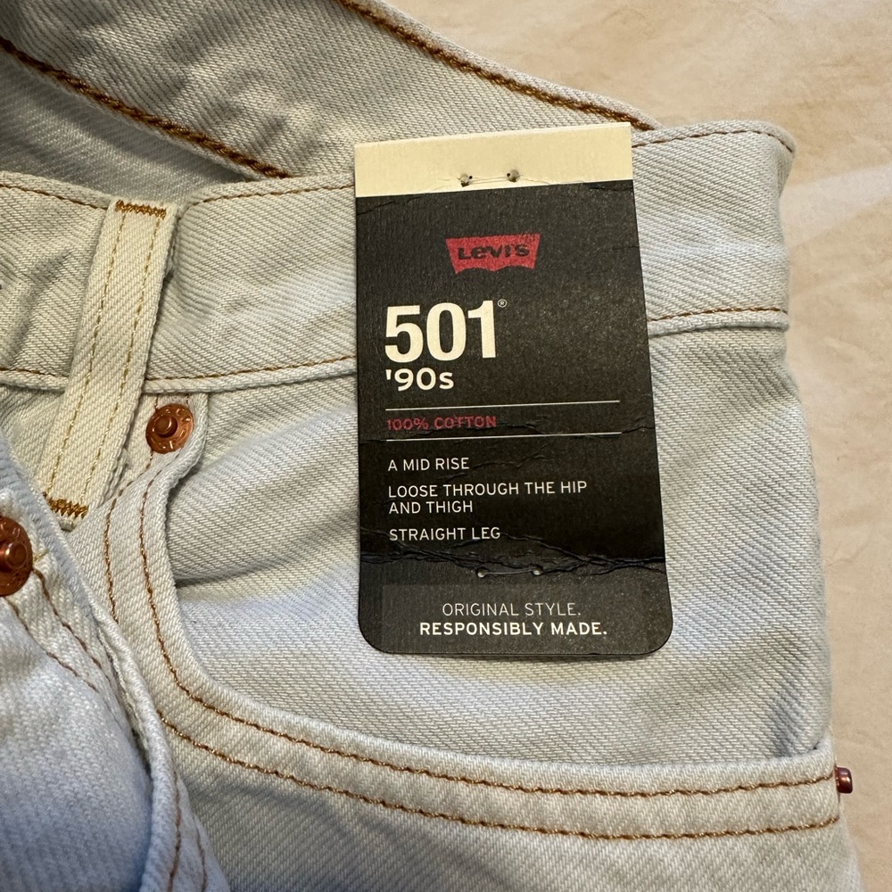 Levi's Light Blue 501 '90s Jeans, NWT